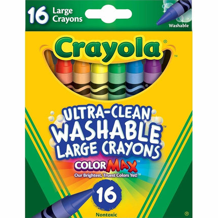 CRAYOLA Ultra Clean Large Washable Crayons, School Supplies, 8 Count