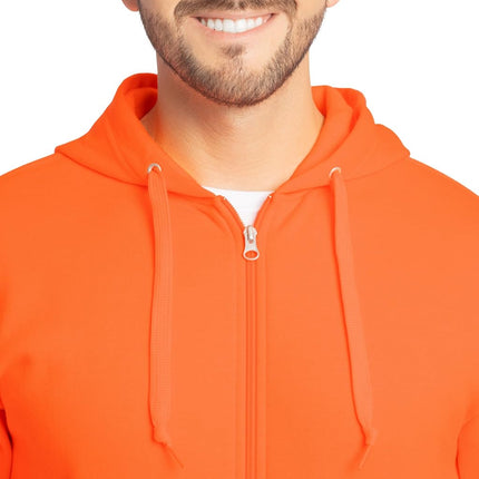 Fruit of the Loom Unisex's Eversoft Fleece Hoodies, Pullover & Full Zip, Moisture Wicking & Breathable, Sizes S-4x Hooded Sweatshirt, Safety Orange, Large