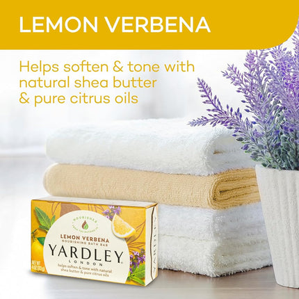 Yardley London Lemon Verbena Naturally Moisturizing Bath Bar, 4.25 ounce
