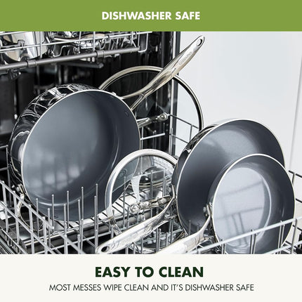 GreenPan Valencia Pro Wok 3-plis en acier inoxydable 30,5 cm avec couvercle, revêtement antiadhésif en céramique sans PFAS, batterie de cuisine multi-couches, induction, passe au lave-vaisselle, passe au four et sous le gril