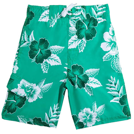 Kanu Surf Boys' Zipline Quick Dry UPF 50+ Beach Swim Trunk, Miami Green, 14/16