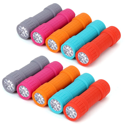 FASTPRO 10-Pack, 9-LED Mini Flashlight Set, AAA Ba