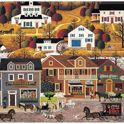 Buffalo Games - Charles Wysocki - Hawk River Hallow - 500 Piece Jigsaw Puzzle Colorful Puzzle for Adults – Precision-Cut Pieces, Beautiful Artwork, and Hours of Relaxing Fun