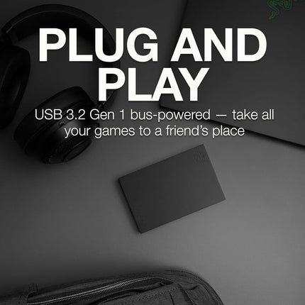 Seagate FireCuda Gaming Hard Drive 1TB, External Hard Drive HDD, USB 3/2, RGB LED lighting, Data Rescue Services (STKL1000400)