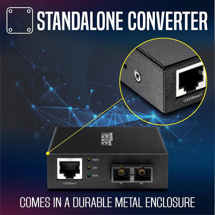TRENDnet tfc-gmsc Convertisseur de Fibre multimode type SC, Noir