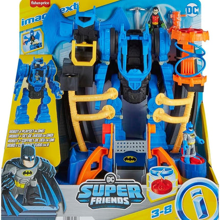 Imaginext DC Super Friends Batman Playset, Robo Command Center with Detachable 10-inch Robot plus Batman and Robin Figures, HML02