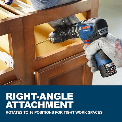 Bosch GSR12V-300FCB22 12V Max EC Brushless Flexiclick 5-in-1 Drill/Driver System with (2) 2.0 Ah Batteries