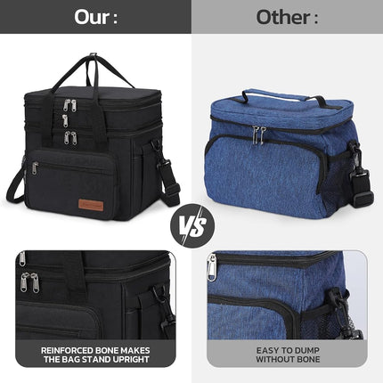 Maelstrom 23L Insulated Lunch Box, Expandable Double Deck Cooler Bag