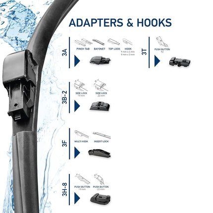 HELLA 358054201 CLEANTECH Wiper Blade, 20", Single, 1 Pack, Multi