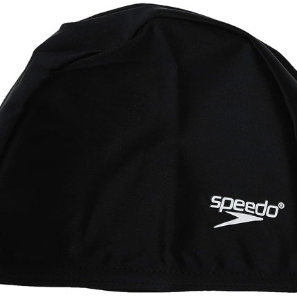 Gorro de natación de tela Speedo unisex Comfort Cap sólido, negro Speedo, talla única