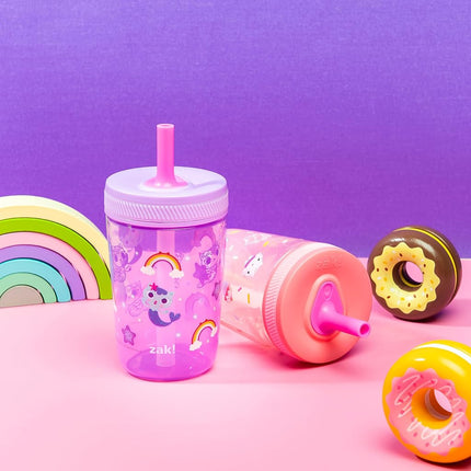 Zak Designs Gabby's Dollhouse Kelso 15oz Leak-Proof Toddler Cups, 2-Pack