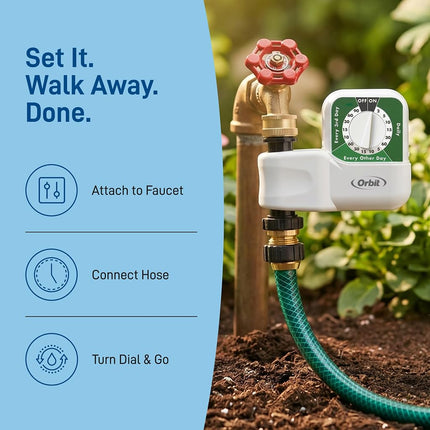 Orbit 62024 Single-Dial Hose Watering Digital Timer
