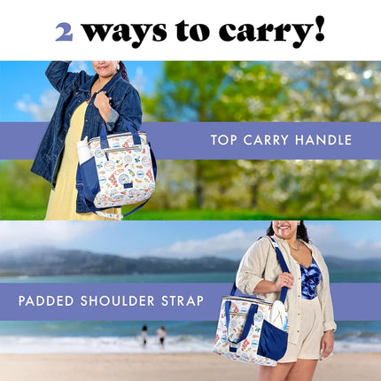 Fit & Fresh, 24-Can Soft Cooler Bag Insulated Leak-Resistant, Portable Soft Cooler, Large Cooler, Soft Sided Cooler Bag, Travel Cooler, Al Fresco