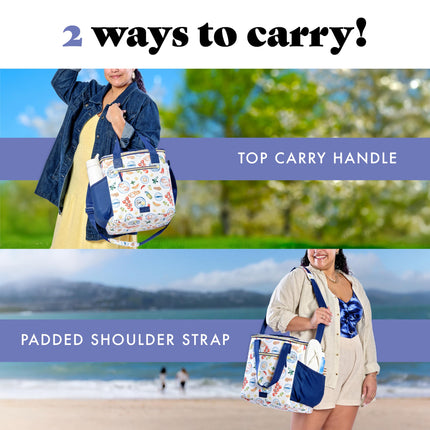 Fit & Fresh, 24-Can Soft Cooler Bag Insulated Leak-Resistant, Portable Soft Cooler, Large Cooler, Soft Sided Cooler Bag, Travel Cooler, Al Fresco