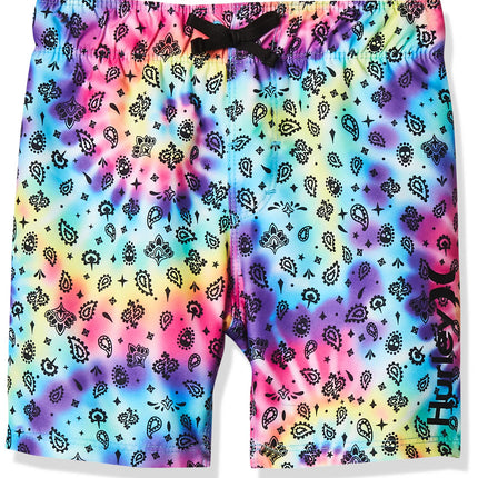 Hurley Boys' Printed Pull on Swim Trunks, Multi/Ba