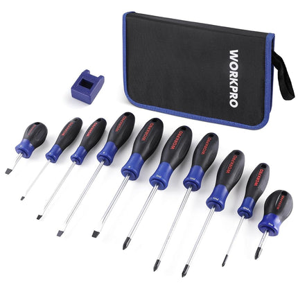WORKPRO 10-Piece Magnetic Screwdriver Set with Pou