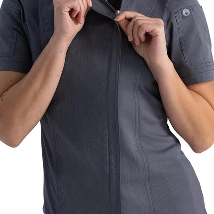 Chef Works Women's Springfield Chef Coat, Bright Blue, L