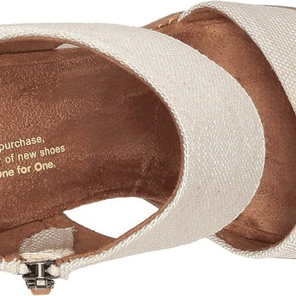 TOMS Women's Majorca Cutout Heeled Sandal, Natural, 6.5 UK