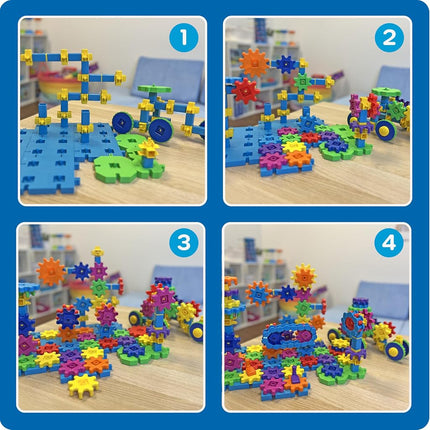 Learning Resources Gears! Gears! Gears! Mega Builds, STEM Building Set, Gears Toys for Kids, 235 Piece, Ages 4+, STEM Toys