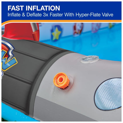 SwimWays Paw Patrol Deluxe Inflatable Pool, Above Ground Pool with Canopy and Fast Inflation for Kids Aged 3 & Up
