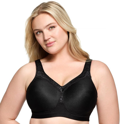 Glamorise MagicLift Seamless Firm Support Wirefree Bra 1007 (Women's & Women's Plus) Black