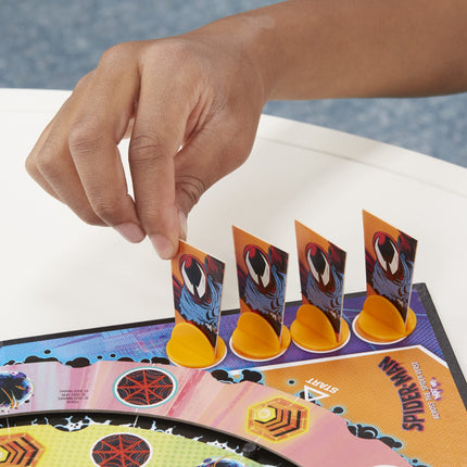 Trouble: Juego de Spider-Man Cruzando el Spider-Verso Parte Uno para fans de Marvel, de 8 años en adelante, juego para 2 a 4 jugadores, con tablero giratorio