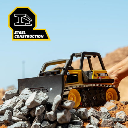 Tonka - Steel Classics Bulldozer, Frustration-Free Packaging (FFP)
