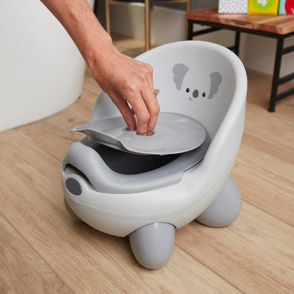 Infantino Potty Pals Potty Seat - Potty Training Toilet, Removable Bowl with Splashguard, Slip Resistant Feet, Gray Koala