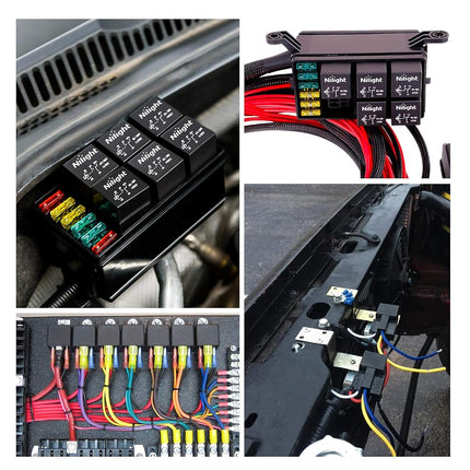 Nilight SPDT Auto Tilt Trim Relay Replacement 12V 5 Prong (Pack of 10) 40/30 AMP Electrical Power Switch 5 Pin Bosch Style for Automotive Cars Marine Boats