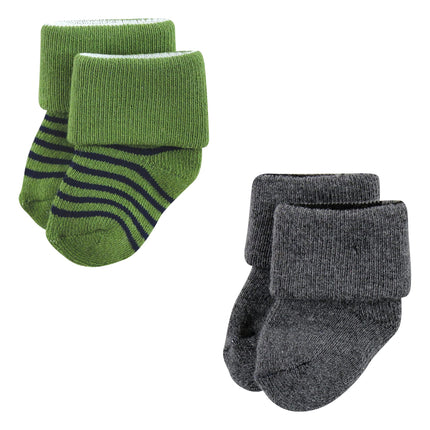 Luvable Friends Baby, Athletic 12-Pack, Unisex Newborn Terry Socks, 0-6 Months, XX-Large (Pack of 12)