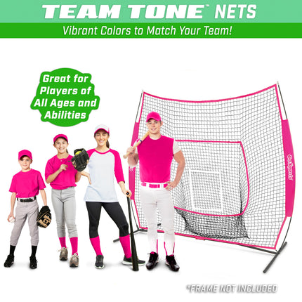 GoSports Red de Repuesto de 7 x 7 pies para Béisbol/Sóftbol - Compatible con la Red de Béisbol GoSports de 7 x 7 pies - Marco No Incluido - Rosa