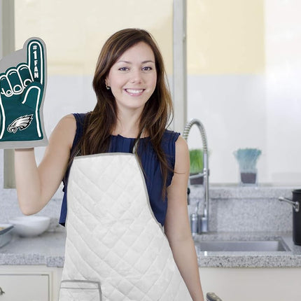 YouTheFan Philadelphia Eagles Team Logo Oven Mitt, 100% Cotton, 13.25" x 6.5" Hand, Team Color