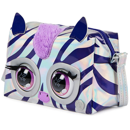 Purse Pets, Metallic Mood Rebel Stripez, Interactive Pet Toy and Crossbody Shoulder Bag with over 30 Sounds and Reactions, Kids Toys