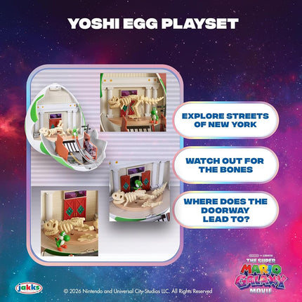The Super Mario Galaxy Movie Yoshi Egg Playset with 4cm Mini Figures