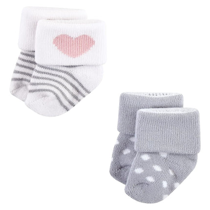 Hudson Baby Calcetines de Felpa y Algodón Rico para Recién Nacidas, Fresa, Paquete de 12, 6-12 Meses