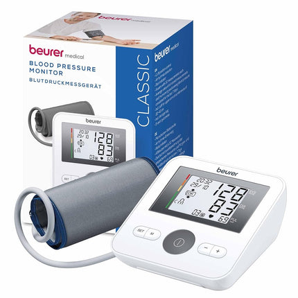 Beurer BM27 Automatic Blood Pressure Monitor, Clinically Validated, Blood Pressure Machine with Arrhythmia Detection & Colour-Coded Risk Indicator according to WHO standards, XL Upper-Arm Cuff