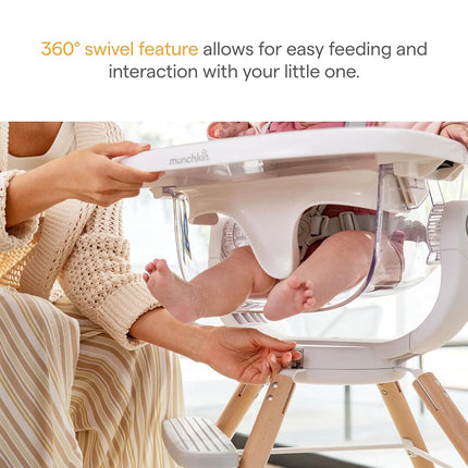 Munchkin 360° Cloud Baby High Chair with Clear Seat and 360° Swivel