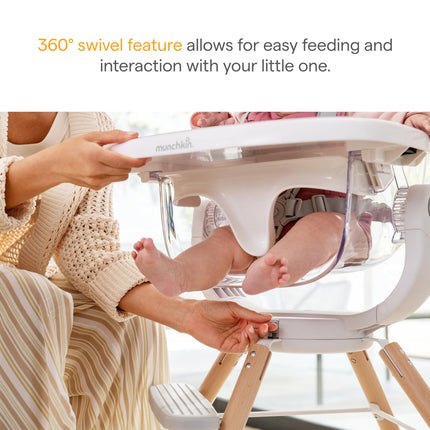 Munchkin 360° Cloud Trona para Bebé con Asiento Transparente y Giro 360°