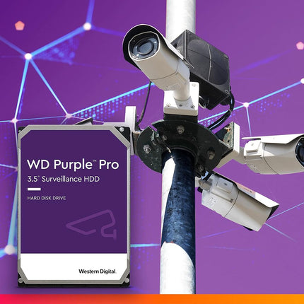 WD Purple Pro 18TB Smart Video 3.5" Internal Hard Drive, AllFrame Technology, 550TB/yr, 512MB Cache, 7200 RPM, 5 Year Warranty