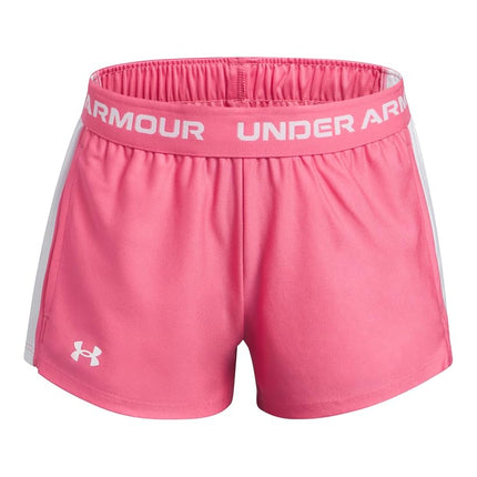 Under Armour Girls Tech Play Up Shorts Pink XL
