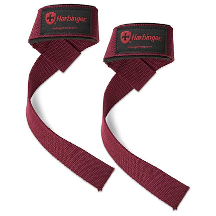 Harbinger Merlot Unisex Adult Padded Cotton Lifting Straps Weight Lifting Straps