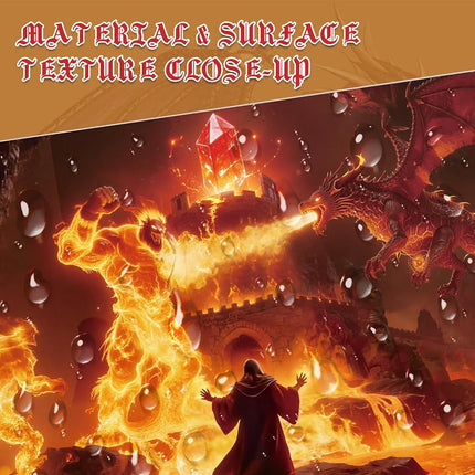 Byhoo DM Screen 4 PCS for D&D 5E - Epic Themes Dungeon Master Screen, Waterproof Reusable Surface with Adjustable Stands, Tri-Fold Portable A4 Size Compatible with 5E Core Rules