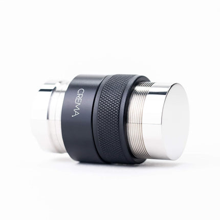 Crema Coffee Products 39.25mm Hand Tamper & Coffee Distributor V2 | Compatible with Breville Portafilters | Double-Sided, Adjustable Depth Tool | Made with Durable 304 Stainless Steel | Black