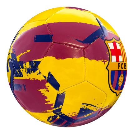 Icon Sports Officially Licensed FC Barcelona, Size 5 Regulation Soccer Ball, Non-Toxic Patterned PVC, Brush Yellow for Adults & Kids