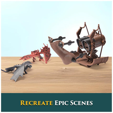 Dreamworks Dragons How to Train Your Dragon, 5-Pack Dragon Catcher Set with Hiccup’s Mangler Net Launcher, Kids Toys for Boys & Girls Ages 4 and up