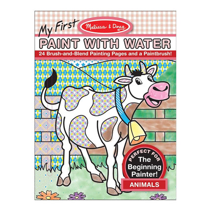 Melissa & Doug 9338 000772093385 My First Water Coloring Book: Animals (24 Painting Pages), One Size