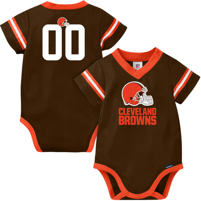 NFL Cleveland Browns Team Jersey Bodysuit, brown/o