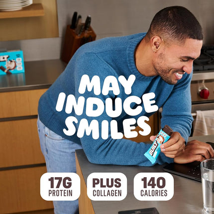 Built Bar 12 Pack High Protein and Energy Bars- Low Carb, Low Calorie, Low Sugar-Covered in 100% Real Chocolate - Delicious, Healthy Snack - Gluten Free (Coconut Puff)