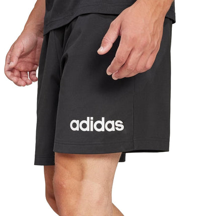 Adidas Mens Essentials Linear Single Jersey 7-inch Shorts, Black/White, Large Tall