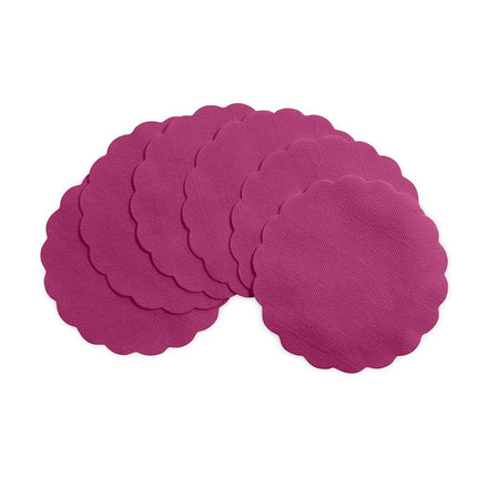 Disposable Fuchsia Paper Coasters for Drinks, 3.5 